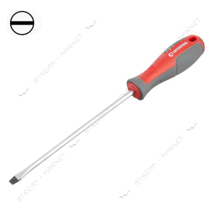 Отвертка шлицевая Intertool VT-3308 SL5.0x150мм CR-V                                                