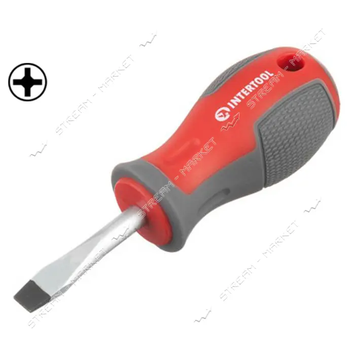 Отвертка шлицевая Intertool VT-3309 SL6.0x38мм CR-V
