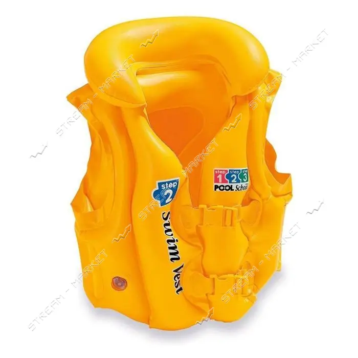 Надувной жилет Intex 49x46см от 3 до 6 лет 58660 желтый                                             