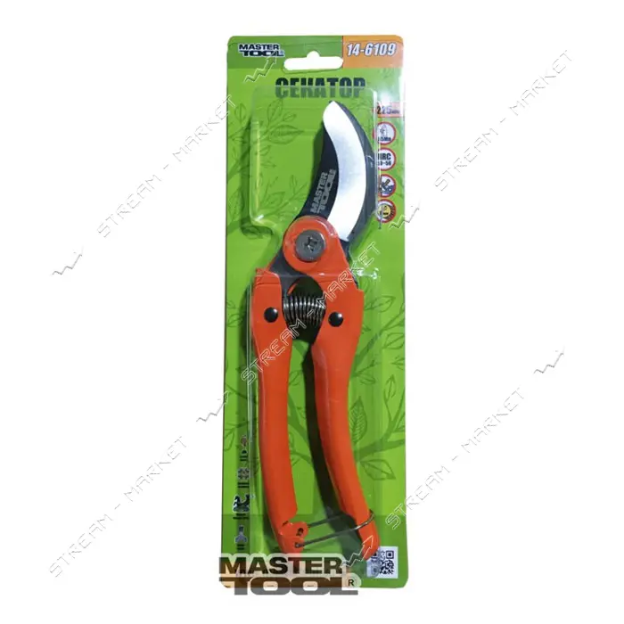 Секатор садовый Mastertool 14-6109 с металлическими ручками 225мм                                   