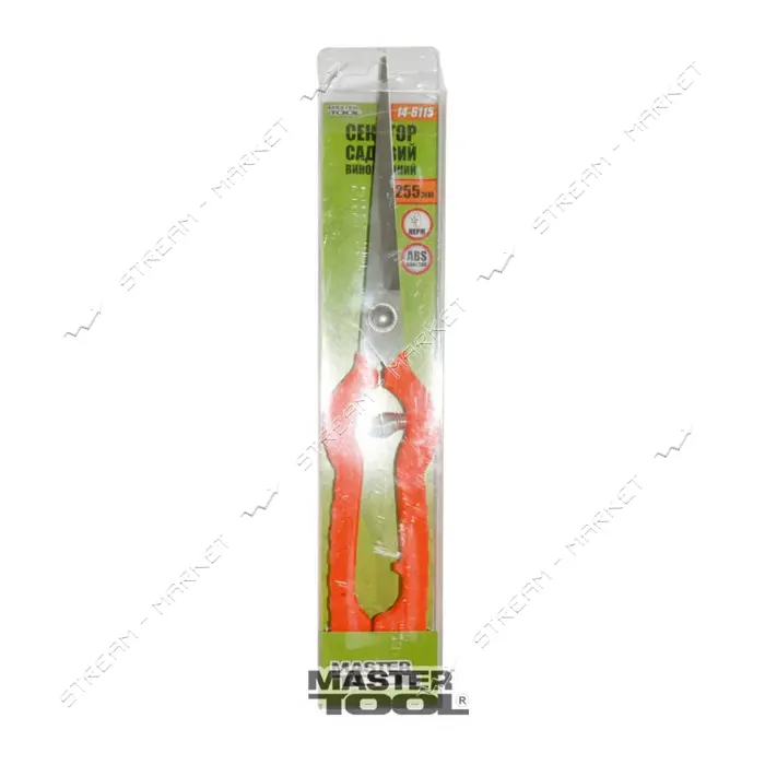 Секатор садовый Mastertool 14-6115 виноградный с пластиковыми ручками 255мм