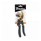 Секатор садовый Bradas KT-V1021 обводной для обрезки веток V-SERIES сталь SK5 gold 210мм            