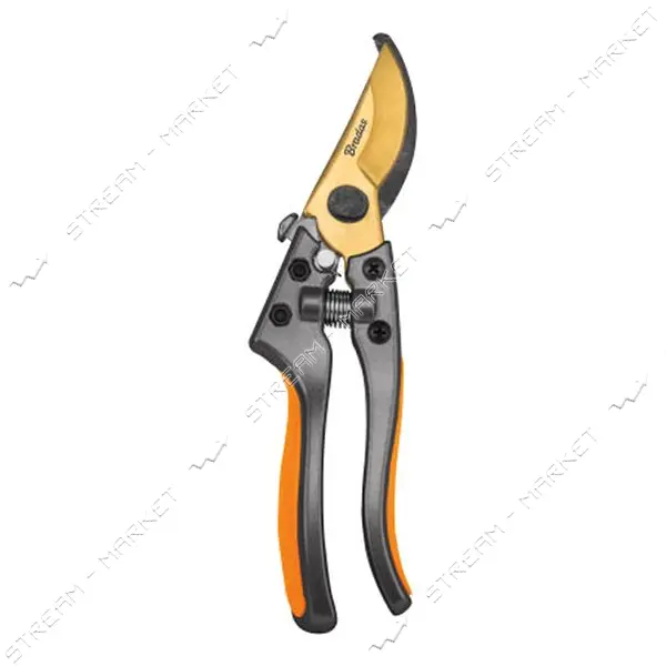 Секатор обводной Bradas KT-V1022 для обрезки веток V-SERIES сталь SK5 gold 210мм                    