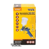 Краскопульт Mastertool 80-8930 HVLP MINI ВБ d0.8мм 70-110л/мин 2-2.5бар 100мл пластик               