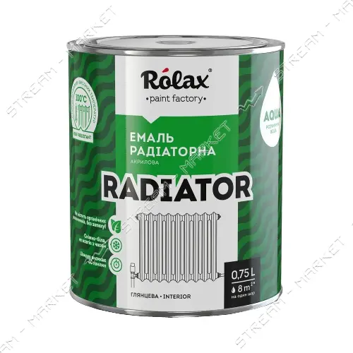Эмаль акриловая Ролакс Radiator для радиаторов отопления 0.8л белая