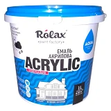 Эмаль акриловая Ролакс Acrylic водорастворимая 1л белая                                             