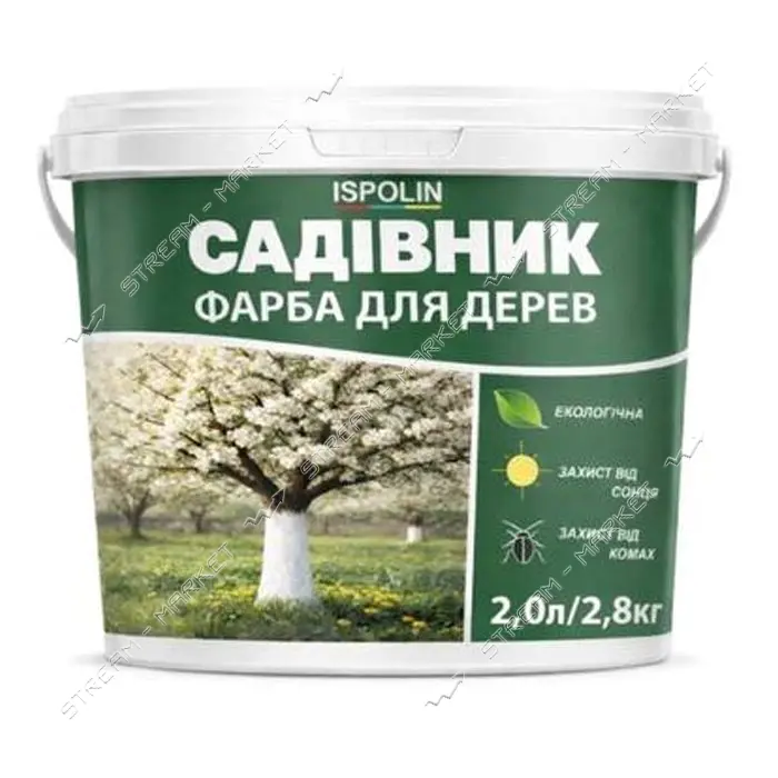 Краска акриловая для деревьев Ispolin Садовник белая 2л                                             