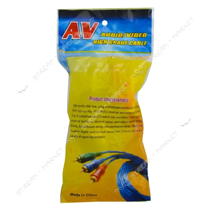 Кабель тюльпан 3RCA-3RCA High quality                                                               