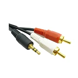 Кабель переходник Mini Jack миниджек на 2RCA 1.5м                                                   