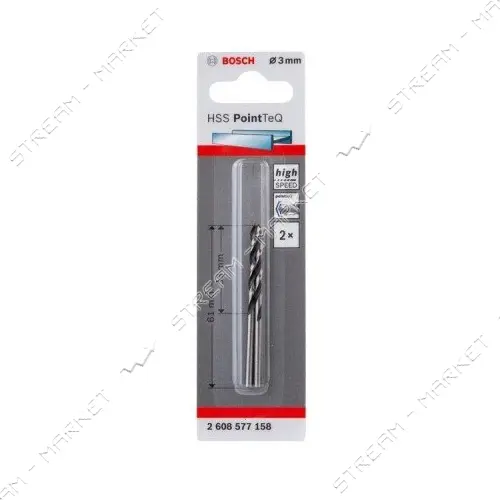 Свердло по металу Bosch HSS PointTeQ 3мм
