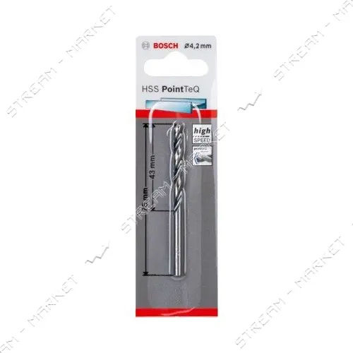 Сверло по металлу Bosch HSS PointTeQ 4.2мм