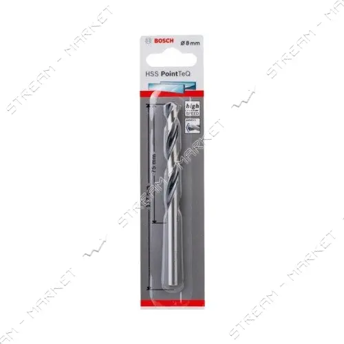 Сверло по металлу Bosch HSS PointTeQ 8мм                                                            