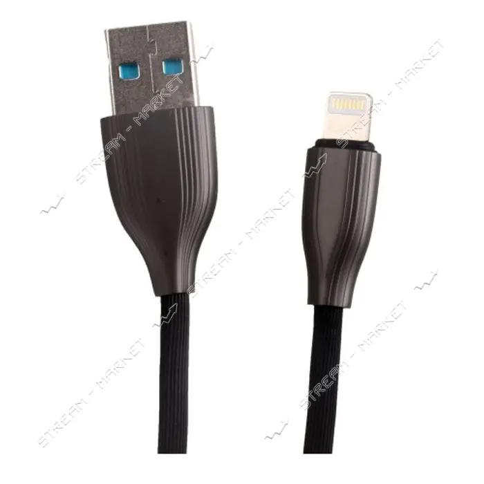 Кабель Celebrat CB-08i opp bag USB Lightning 2.4А 1м черный