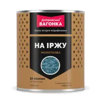 Краска быстросохнущая молотковая Днепровская вагонка 27 0.75л темно-серый                           