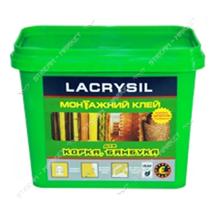 Клей для пробковых/бамбуковых покрытий Lacrysil 1кг прозрачный