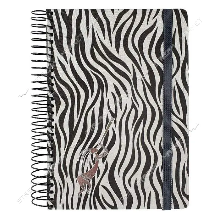 Блокнот Skill Zebra СБВ-95 на резинке В6 125х176мм спираль 120 листов черно-белый