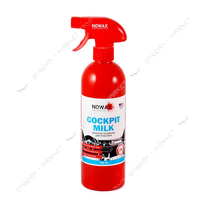 Полироль-молочко для пластика Nowax NX75003 750мл Cockpit Milk                                      