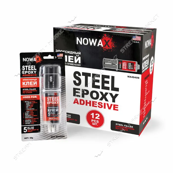 Клей епоксидний Nowax Steel Epoxy Adhesive NX49409 30 г                                             