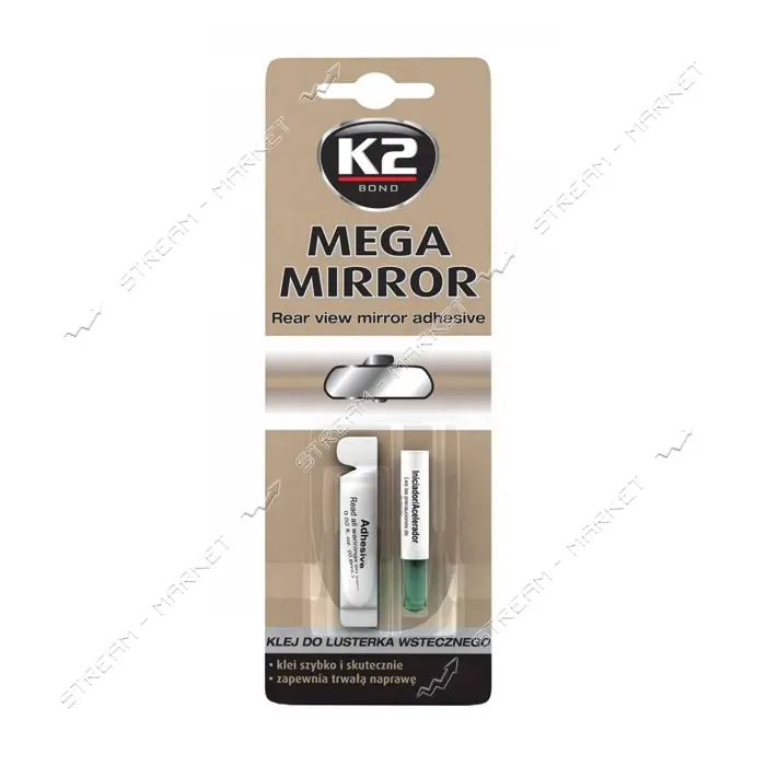 Клей для зеркала заднего вида K2 K20063 Mega Mirroro 6мл плюс 0.5мл                                 