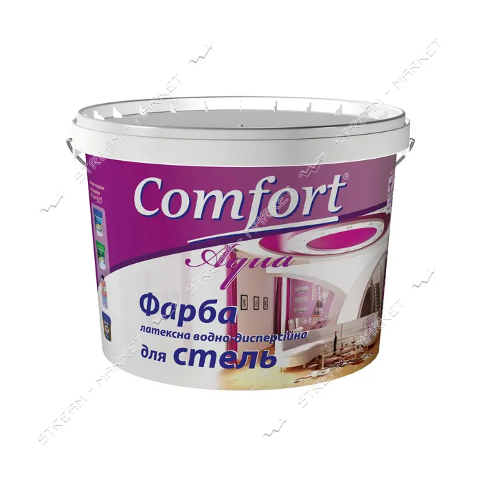 Краска водоэмульсионная Comfort Aqua для стен и потолков 6.3кг