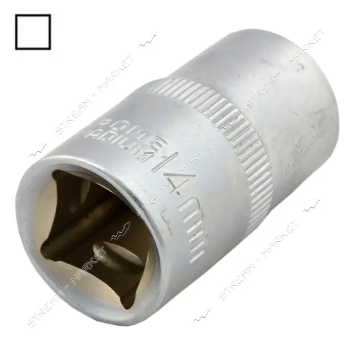 Насадка шестигранная Сила 252514 CrV 1/2" 14мм