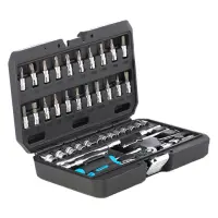 Набор насадок Apro 251446 90Т CrV Apro 1/4" 46шт                                                    