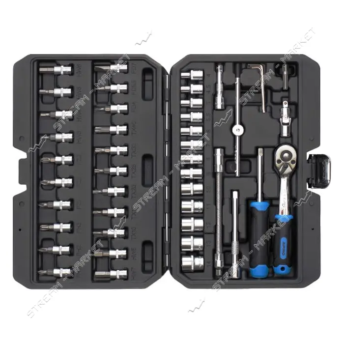 Набор насадок Apro 251446 90Т CrV Apro 1/4" 46шт