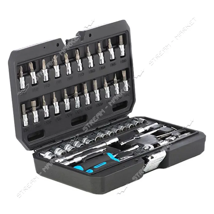 Набор насадок Apro 251446 90Т CrV Apro 1/4" 46шт