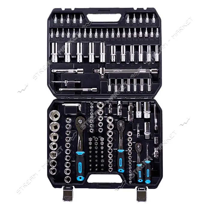 Набор насадок Apro 251450 90Т CrV 1/4" 3/8" 1/2" 150шт                                              