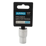 Насадка шестигранная Apro 252712 CrV 1/2" 12мм