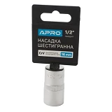 Насадка шестигранная Apro 252716 CrV 1/2" 16мм