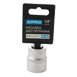 Насадка шестигранная Apro 252724 CrV 1/2" 24мм