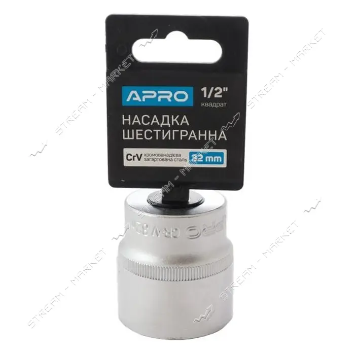Насадка шестигранная Apro 252732 CrV 1/2" 32мм