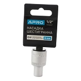 Насадка шестигранная Apro 252708 CrV 1/2" 8мм