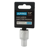 Насадка шестигранная Apro 252709 CrV 1/2" 9мм
