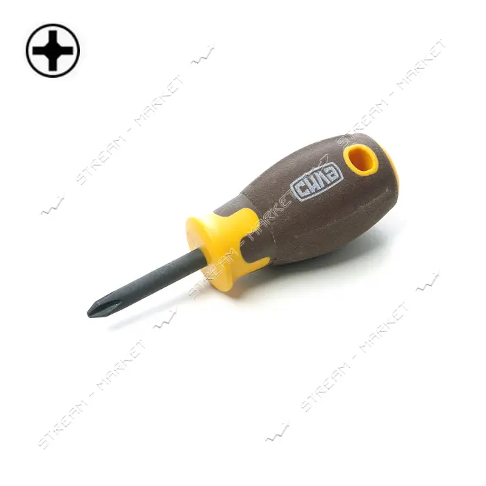 Отвертка композитная вороненая Сила 301043 CrV PH2 6х38