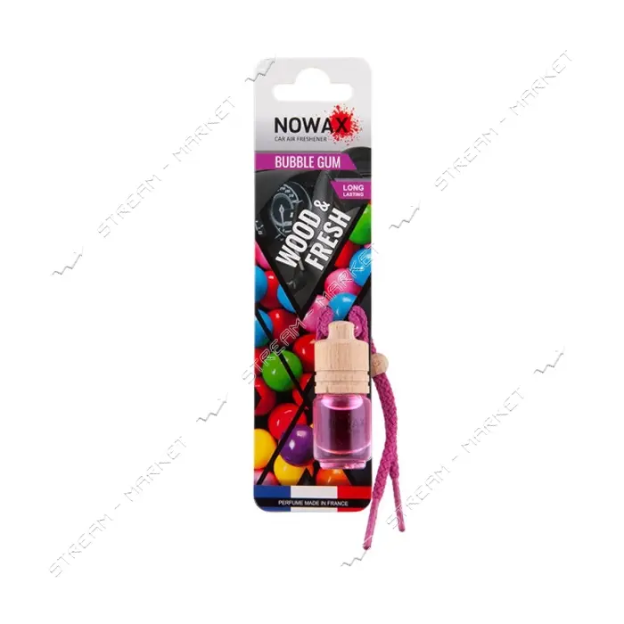 Автомобильный ароматизатор воздуха Nowax NX07702 Wood & Fresh Bubble Gum 5мл