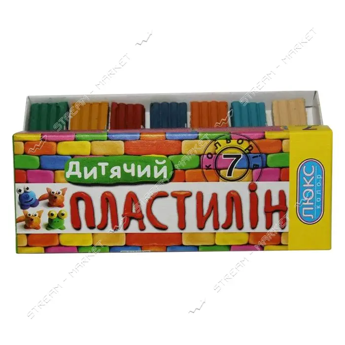 Пластилин Люкс Колор ПО-300 Детский 300г 7 цветов