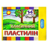 Пластилин Люкс Колор классический 14 цветов 250г ПО-47183