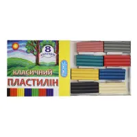 Пластилин Люкс Колор классический 8 цветов 130г ПО-35925                                            