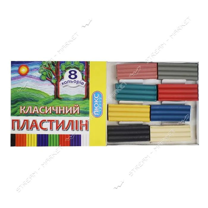 Пластилин Люкс Колор классический 8 цветов 130г ПО-35925