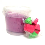 Набор кинетического песка 5439-12 в ведерке 1кг и формочки 6шт фуксия                               