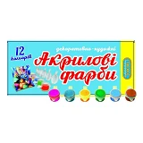 Краска акриловая Люкс Колор КА-3/12 12 цветов                                                       