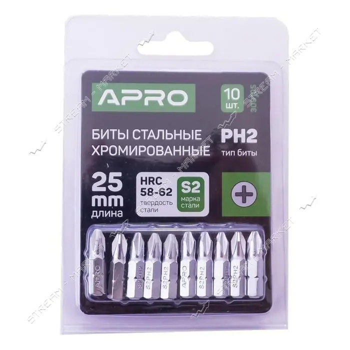 Бита Apro 309105 РН2х25мм хром                                                                      