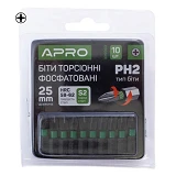 Бита ударная торсионная Apro 309003 РН2x25мм 10шт