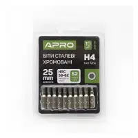 Бита Apro 309114 Н4x25мм 10шт хром                                                                  