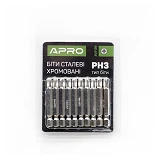 Бита Apro 309136 РН3x50мм 10шт хром                                                                 