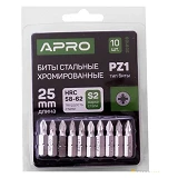 Бита Apro 309108 РZ1x25мм 10шт хром