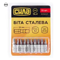 Бита Сила 309221 SL4x25мм 10шт                                                                      