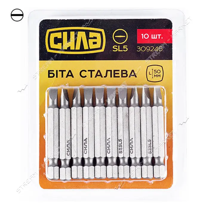 Бита Сила 309246 SL5x50мм 10шт                                                                      